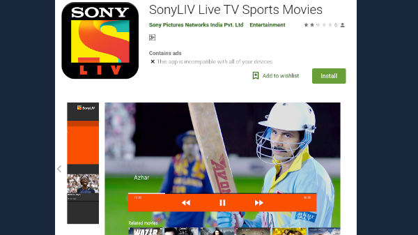 SonyLIV app