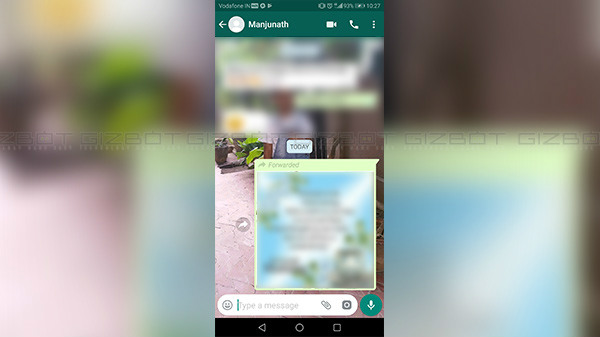WhatsApp displays ‘Forwarded’ message label