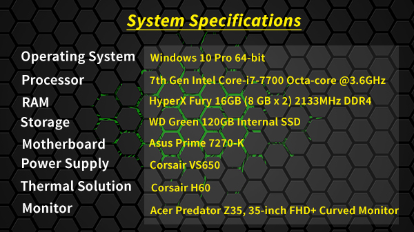 System specifications