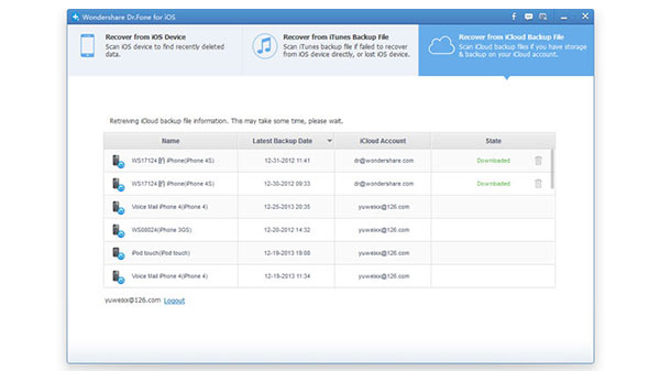 Recover photos from the Cloud