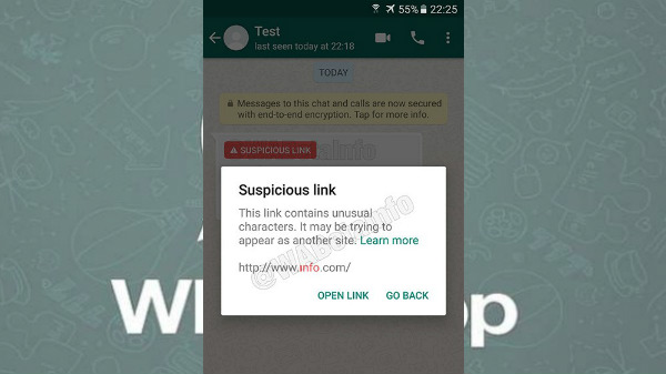 WhatsApp will soon warn users about unsafe links