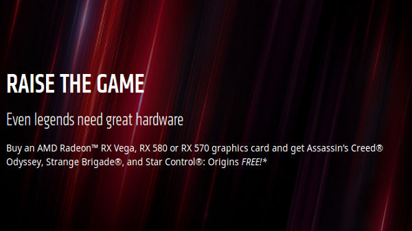 AMD Radeon Raise your game offer: Buy selected AMD GPUs get free games