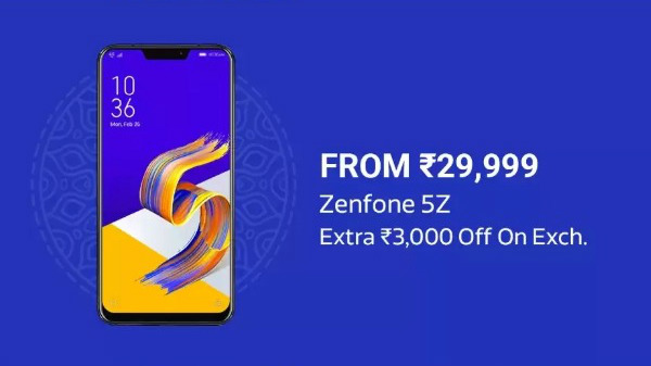 Asus Zenfone 5Z (Get upto ₹15950 off on exchange) (Extra Rs 3000 off on Exchange)