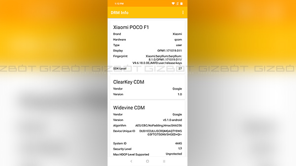 Not just Poco F1, none of Xiaomi phones suppport Netflix HD streaming