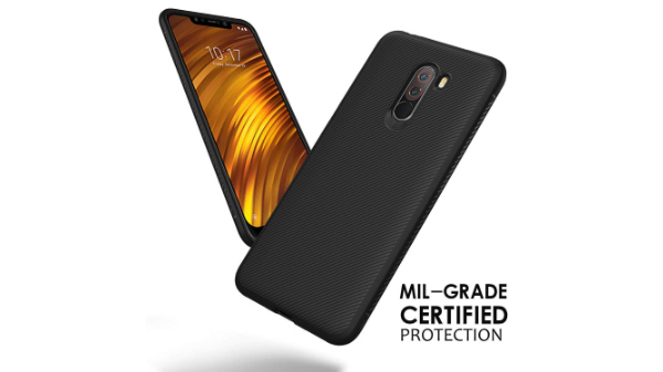 Aeetz Full Protection Flexible Soft Anti Slip TPU Shock Proof Soft Back Cover Case For Mi Poco F1