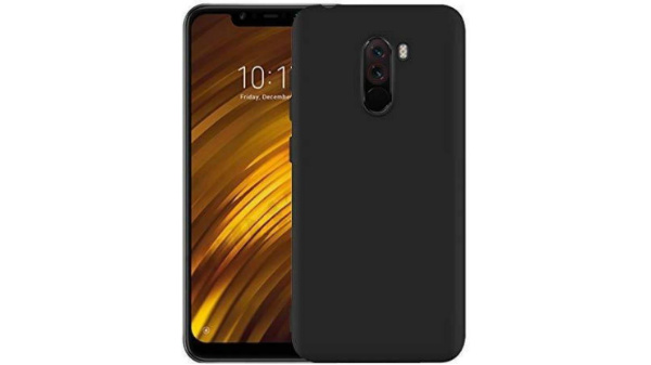 NKCASE Back Cover for POCO F1  (BLACK, Shock Proof, Rubber)