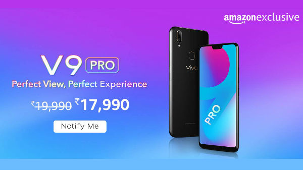 Vivo V9 Pro launched in India with SD 660, 6GB RAM and more Vivo V9 Pro launched in India with SD 660, 6GB RAM and more