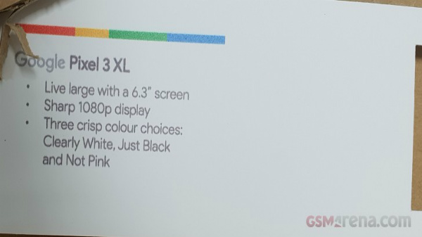 Google Pixel 3 XL leak