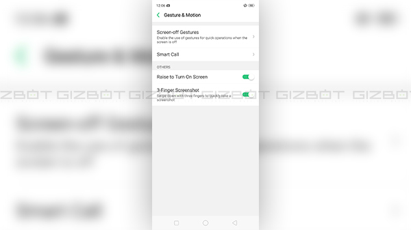 Three-finger screenshot