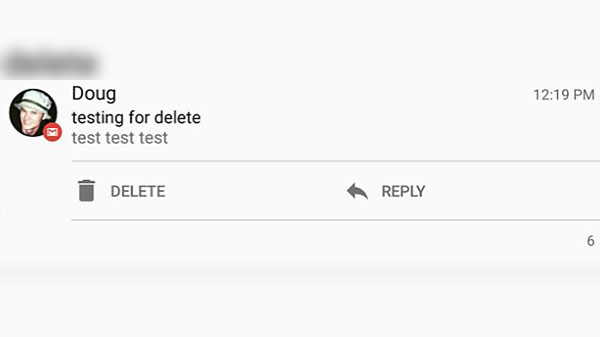 The default notification action