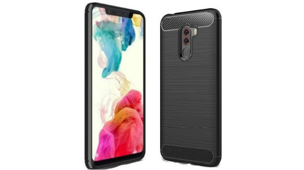 Wellpoint Back Cover for POCO F1  (Black, Grip Case, Rubber)