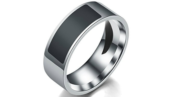 AKIRA Smart Wearable Rings Finger Digital Ring for Android Phone with Function (Black)