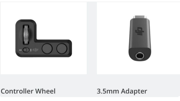 Control wheel and 3.5 mm adapter