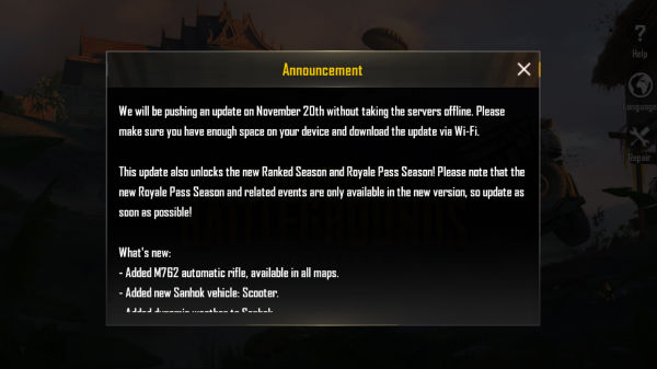  PUBG Mobile Season 4 arrived with M762 rifle, rainy weather and more