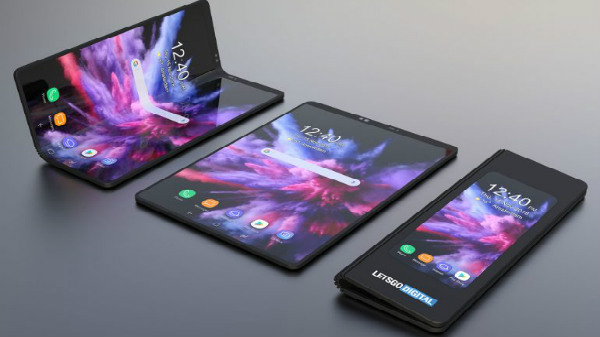Samsung Galaxy F 3D renders show foldable design Samsung Galaxy F 3D renders show foldable design