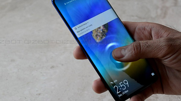 Conveniently placed In-display fingerprint scanner