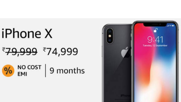 18% off on Apple iPhone X (EMI starts at Rs 3,530. No Cost EMI available)