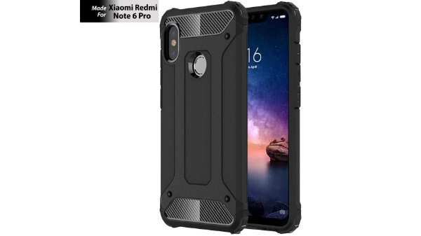 TheGiftKart Special Edition Neo-Hybrid Dual Layer Armor Back Case Cover for Xiaomi Redmi Note 6 Pro