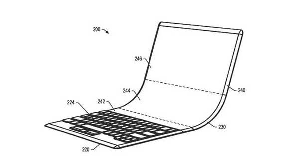 Lenovo patents for a foldable display laptop with OLED screen