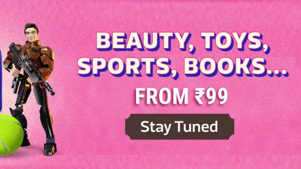From Rs 99 Beauty, Toys, Sports, Books