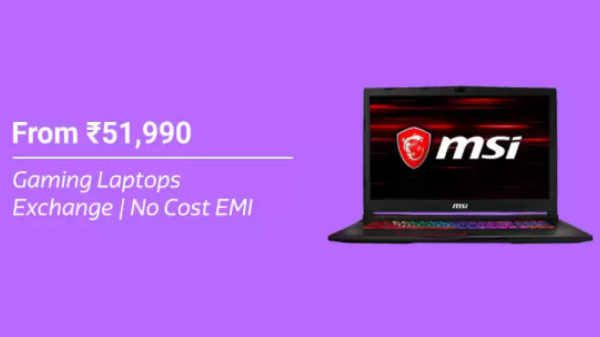 Gaming laptops starts from 51000 with exchange offer and no cost EMI