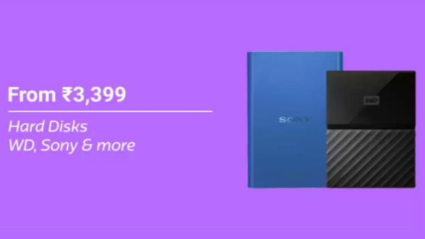Hard disks starts from Rs. 3,399