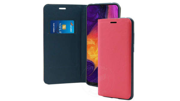 Jkobi Textured Flip Case Cover for Samsung Galaxy A50 -Pink