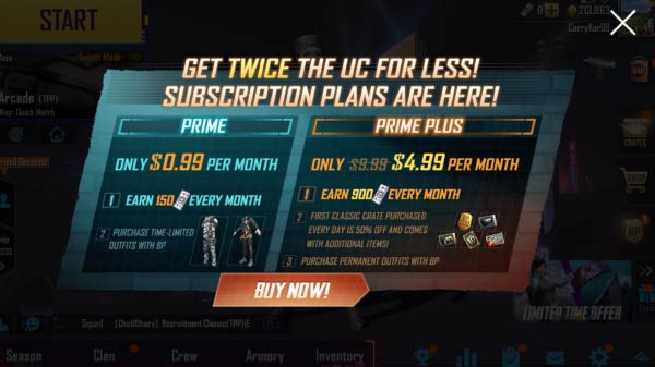 PUBG Mobile brings Prime Subscriptions with in-game discounts at Rs 79