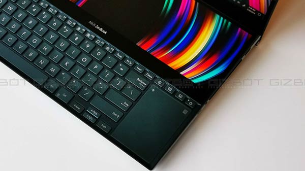 ASUS NumberPad dual-function touchpad. 