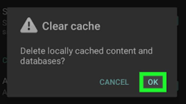 Clear the cache