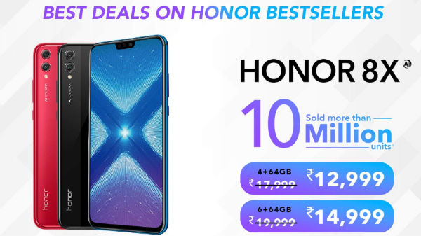 Honor 8X (MRP: Rs 17,999, After Discounts: Rs 12,999)