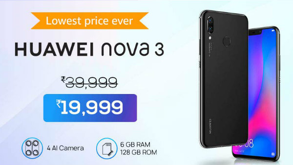 50% off on Huawei Nova 3