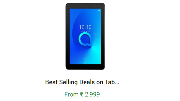 Best Selling Tablets Starts from Rs 2,999