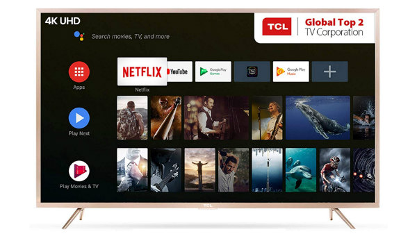 TCL 138.71 cm (55 Inches) 4K UHD LED Smart Certified Android TV L55P2MUS (Gold)