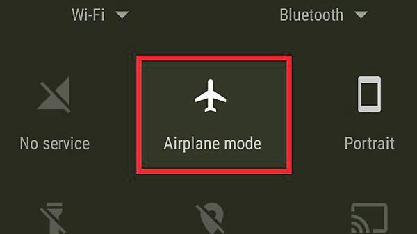 Turn on Airplane Mode