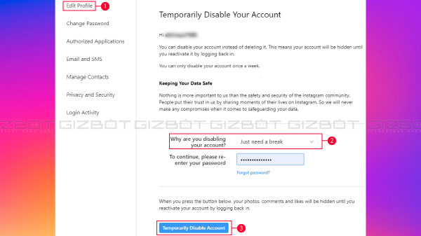 How To Deactivate Instagram Account Temporarily