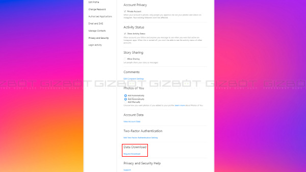 Steps To Download Instagram Data 
