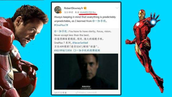 Robert Downey Jr OnePlus Brand Ambassador Reacts To Huawei Controversy
