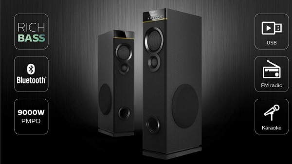 Philips SPA9080B Multimedia Tower Speakers (Black)