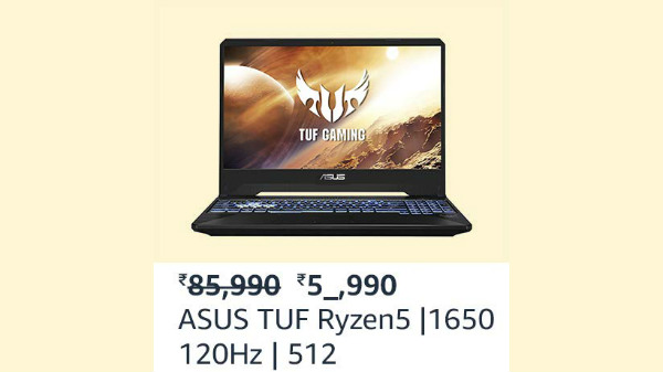 Asus TUF Ryzen5 At Rs 50,990