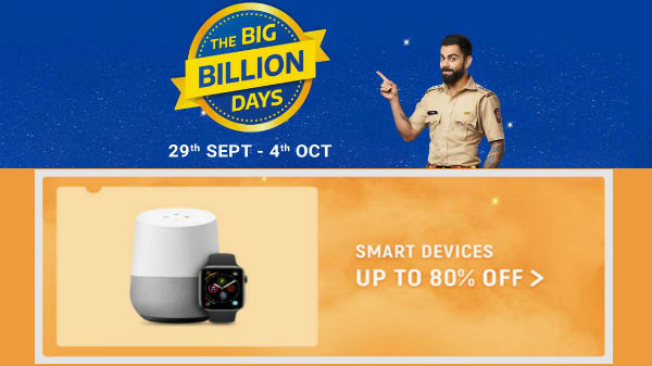 Flipkart Big Billion Day Sale Smart Devices Offers List