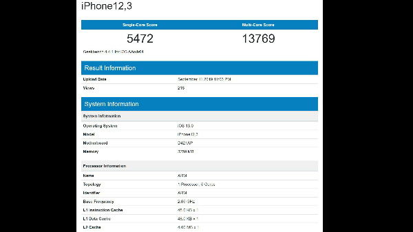 iPhone 11 Still Packs 4GB RAM; Yet Offers Blazing CPU Performance