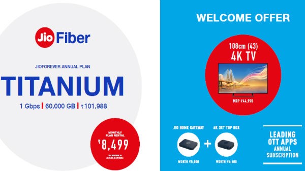 Jio Fiber Titanium Plan – Annual Subscription 