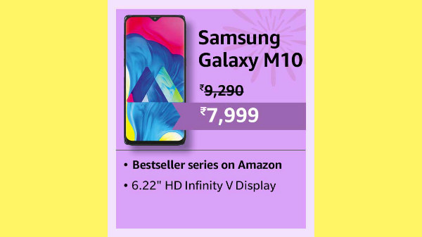 Samsung Galaxy M10 At Rs. 7,999