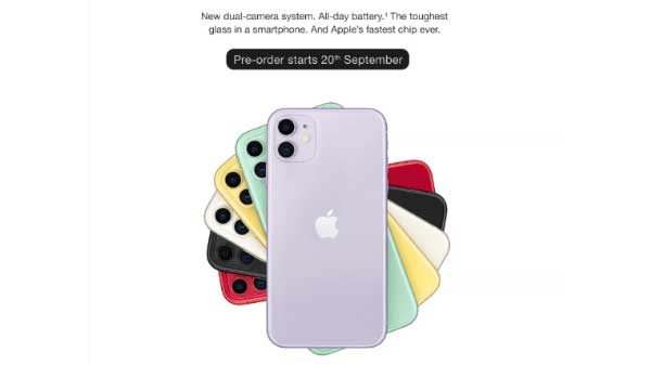 Apple iPhone 11 Pre-Orders Starts From September 20 Via Flipkart