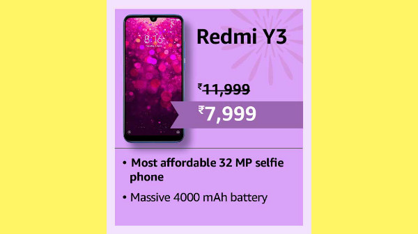 Redmi Y3 At Rs. 7,999