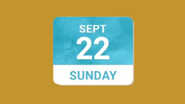 Sep 22nd Sunday
