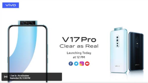 Vivo V17 Pro India Launch Today: Watch Live Stream Here