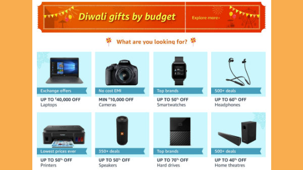 Amazon Diwali Offers On Electronics