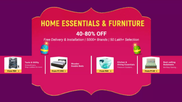 Up To 80% Off On Home Essentials And Furniture